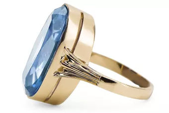  Vintage Jewlery Akvamarín 14k žlté zlato vrc113y